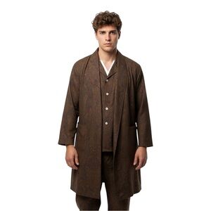 SEARS The Men's Store Paisley Pajama 3 Piece Set Brown Men's L